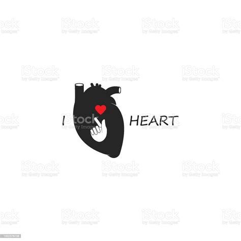 Love The Human Heart Vector Logo Stock Illustration Download Image