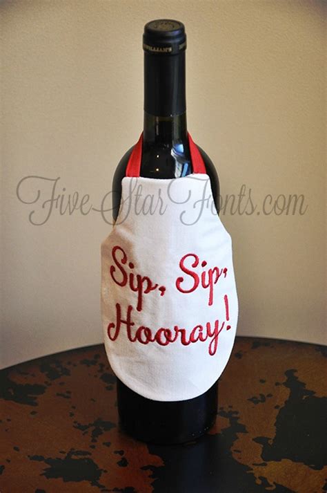 In The Hoop Bottle Aprons 14 Designs Wine