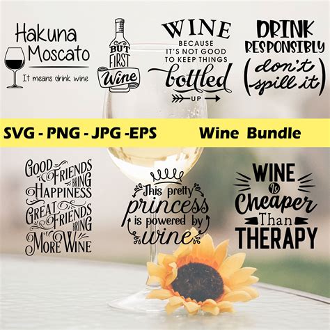 Wine Svg Wine 21 Svg Bundle Wein Silhouette Wein Sprüche Etsy