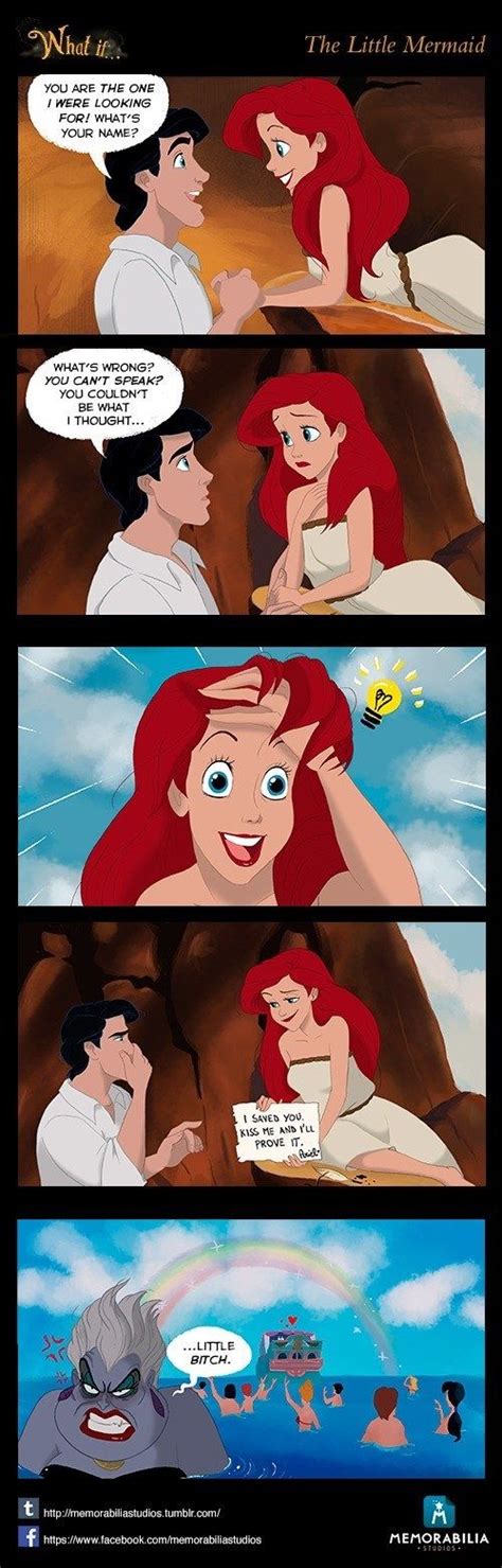 What If The Little Mermaid Had A Pen And Paper Funny Disney Memes