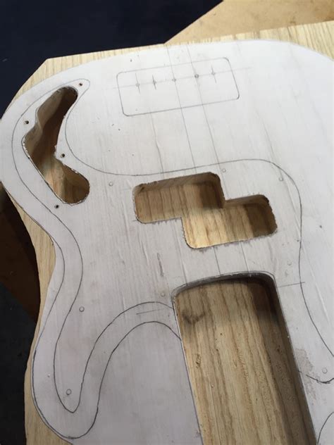 How To Build A Bass Guitar Routing The Pickup Cavity Ebass