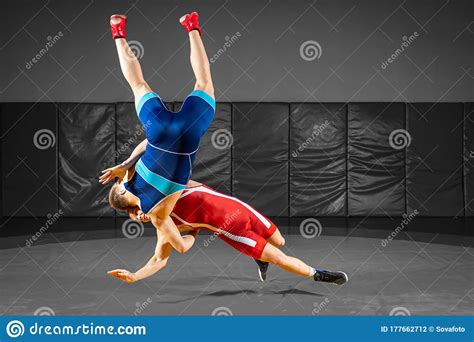 Wrestlers Doing Grapple Stock Photo Image Of Grapple 177662712