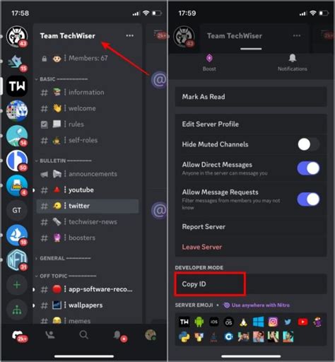 How To Copy Discord Profile Channel Server Message Id And Link