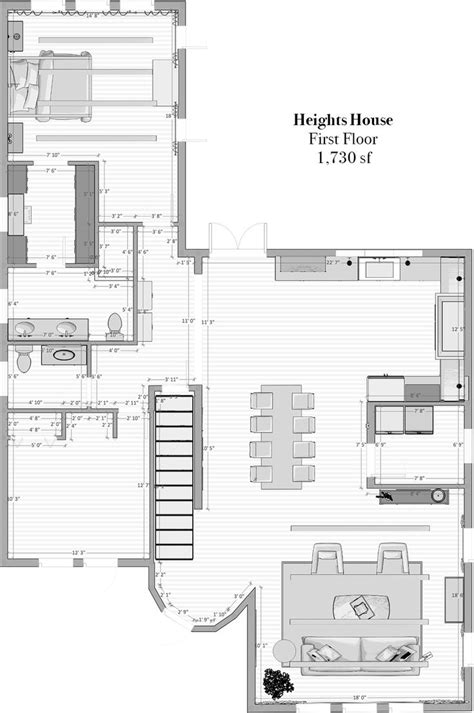 The Floor Plan For A House With Two Floors And An Open Living Area