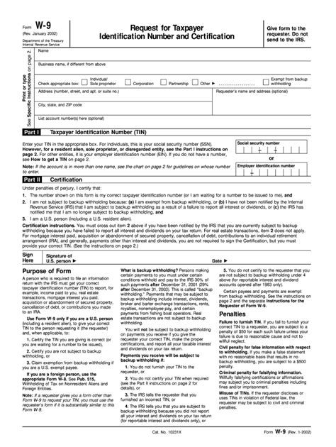 2002 Form Irs W 9 Fill Online Printable Fillable Blank Pdffiller