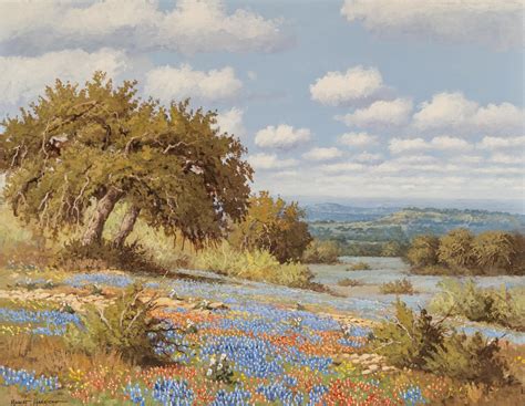 Robert Harrison Bluebonnets Landscape Vogt Auction