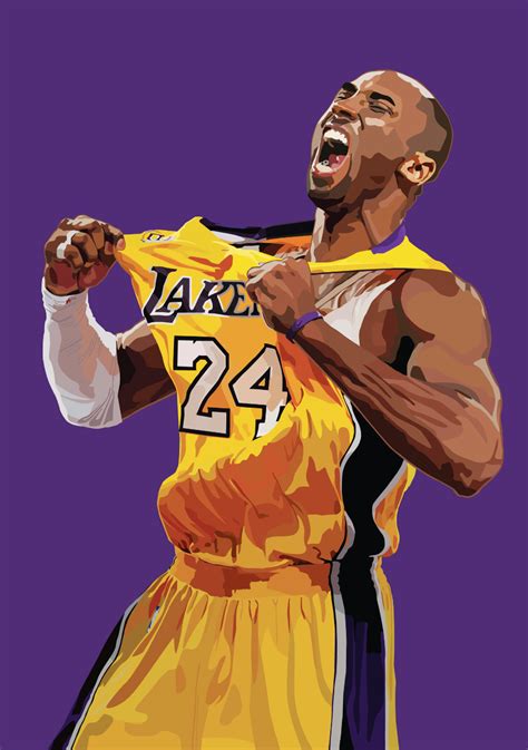 Nba Illustrations On Behance Kobe Bryant Poster Kobe Bryant