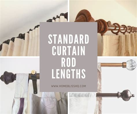 Standard Curtain Rod Lengths Home Bliss Hq