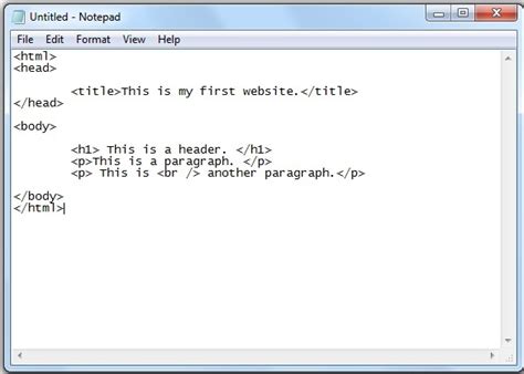 Html Tutorial Part 2 Create Html Page With Notepad ~ Selfstudy