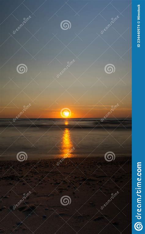 Beautiful Horizon Of The Sea On The Sunset Stock Photo Image Of Rays