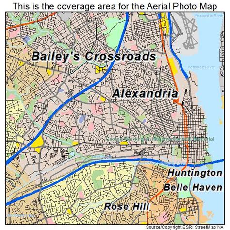 Aerial Photography Map Of Alexandria Va Virginia