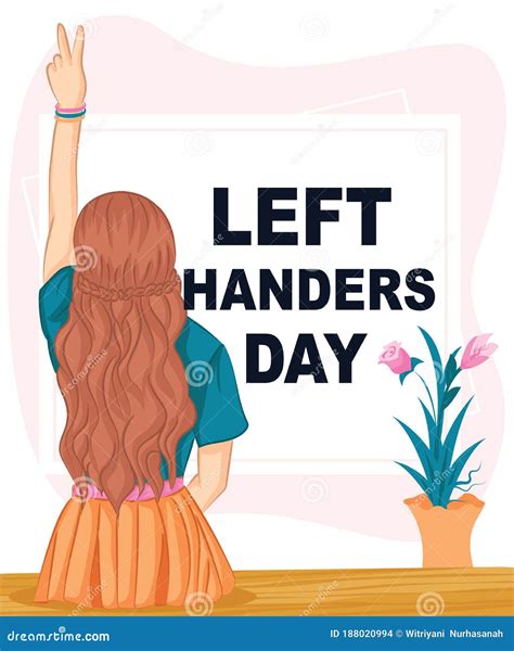 Happy Left Handers Day Celebrate Vector Illustration Stock Vector