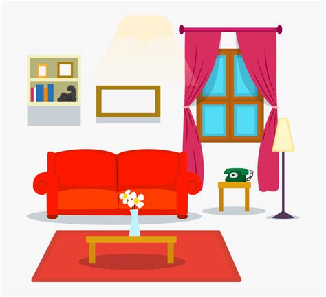 Living Room Cartoon A Modern Comfy Living Room Background Clipart