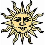 Sun Solstice Pagan Summer Vector Face Symbol
