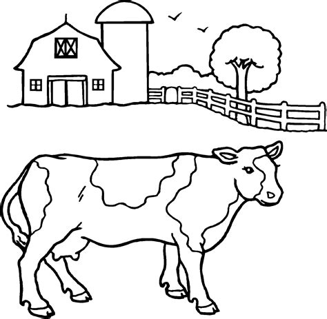 Dairy Cow Coloring Pages At Free Printable Colorings