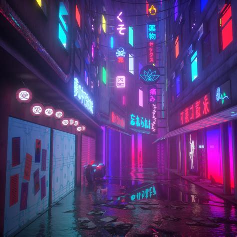 Cyberpunk Neon Reflection Cat Vaporwave Wallpapers Hd Desktop And
