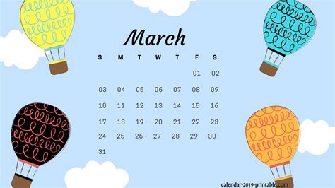Find out monthly 2019 desktop calendar wallpaper in different formats at free of cost. March 2019 Desktop Calendar #March2019 #2019Calendar # ...