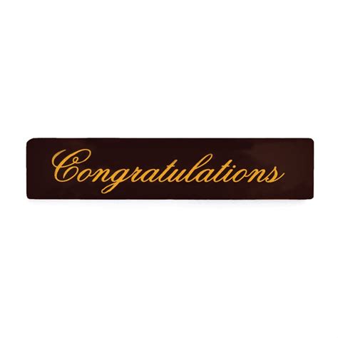 Congratulations Plaquette Dark Chocolate