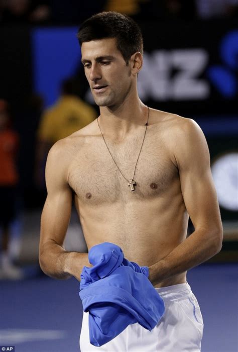 Novak Djokovic Goes Shirtless After Defeating Andy Murray In Australian