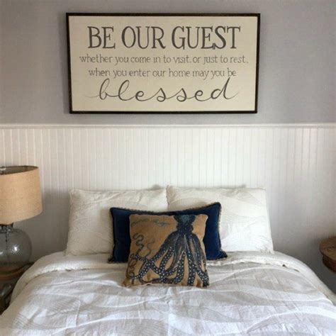 Be Our Guest Wood Sign Wall Decor Be Our Guest Wall Etsy Guest