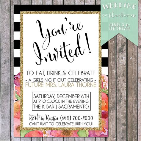 Youre Invited To Eat Drink And Celebrate By Pixelsandicecream Black