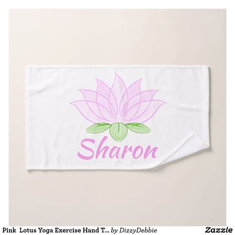 Pink Lotus Yoga Exercise Hand Towel Pink Lotus Yoga