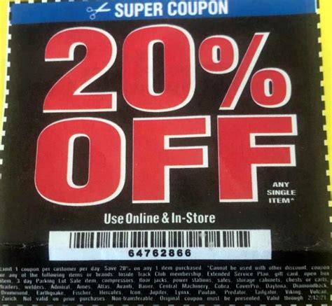 Harbor Freight 20 Off Coupon