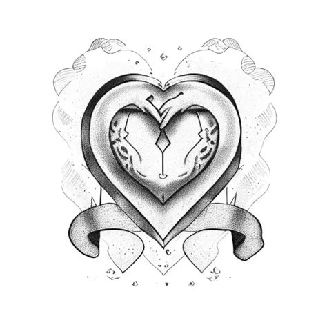 Dotwork Heart Tattoo Idea Blackink Ai