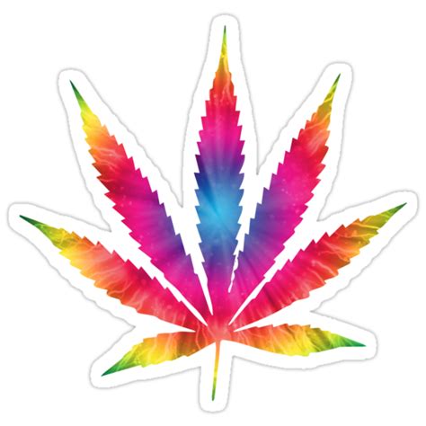 "Rainbow Pot Leaf" Stickers by mstark | Redbubble png image