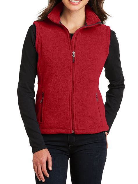 Mafoose Mafoose Womens Super Soft Value Fleece Vest True Red X Large