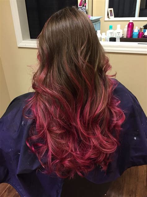 18 hot angled bob hairstyles: My pink highlights, brown hair. Pravana magenta | Its a ...