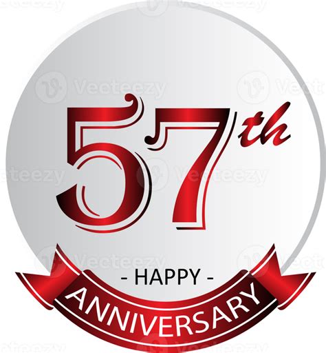 57th Anniversary Celebration Label 13836152 Png
