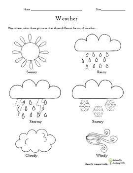 Weather Coloring Pages For Kindergarten - Tripafethna