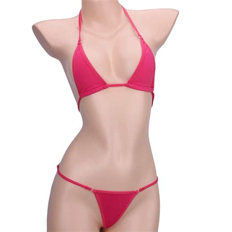 EVAbaby Women Micro G String Bikini 2 Piece Swimsuit Sheer Extreme Mini