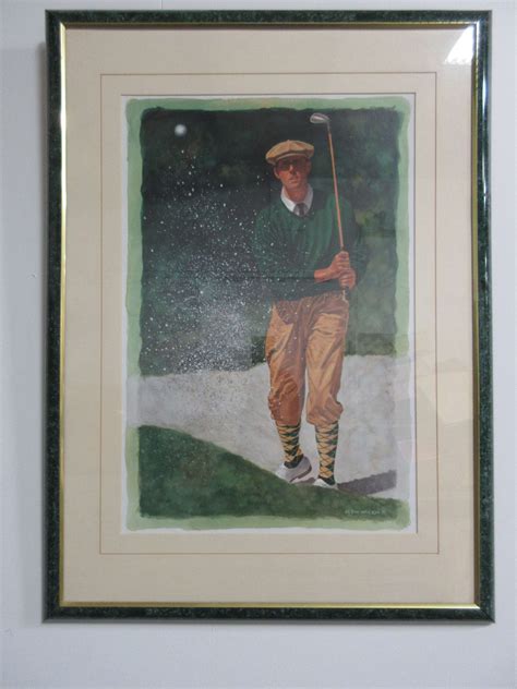 Albrecht Auctions Sand Wedge Golf Print Signed Glen Green Framed