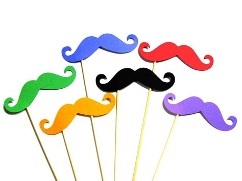 Colorful Photo Booth Props 6 Piece Set Photobooth Props Etsy
