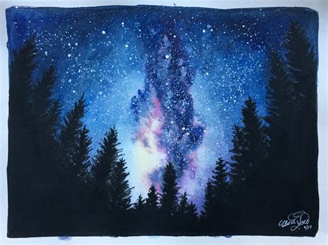 Watercolor Galaxy Painting Ideas