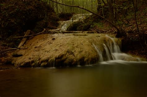 Wallpaper Landscape Forest Waterfall Rock Nature Reflection