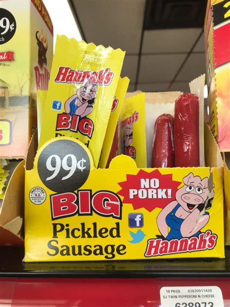 Hannah The Pig Selling No Pork Big Pickled Sausages R