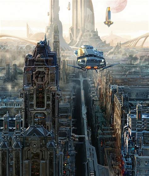 Future Gothic Concept Art World Sci Fi Landscape Futuristic City
