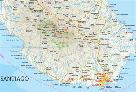 Capo Verde Carta Geografica Toristica E Stradale