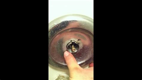 Open the moen faucet to drain out any water that may still be inside the pipes. Moen shower faucet repair Part 1/2 - YouTube