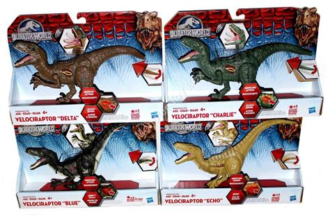 Jurassic World Electronic Velociraptor Dinosaurs Blue Echo Delta And Charlie Jurassic