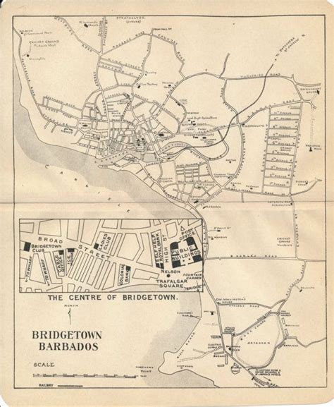 1927 bridgetown barbados antique map etsy bridgetown barbados antique map bridgetown