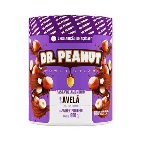 Pasta de Amendoim 600g Avelã com Whey Protein Dr Peanut OtimaNutri