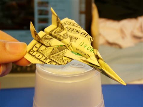 10 Dollar Bill Origami Jet Instructions Png Easy Origami Tutorial