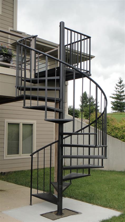 Simply bolt together the prefabricated sections. Spiral Stairs and Spiral Staircases from Innovative Metal Craft llc- How much does a spiral ...