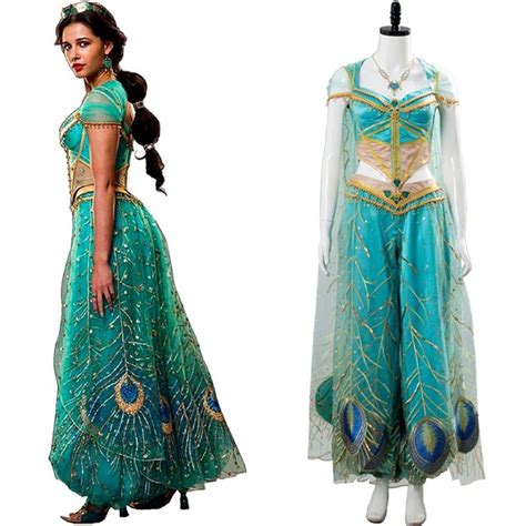 2019 Aladdin Princess Prinzessin Jasmine Cosplay Kostüm Robes Disney Robe Princesse Disney Tenue