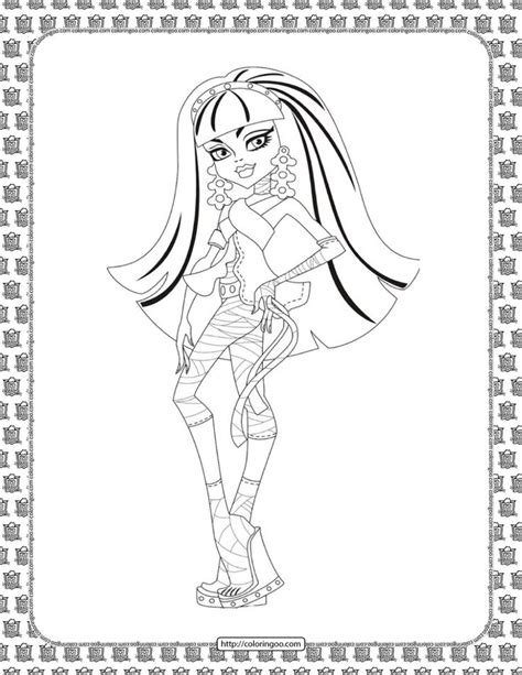 Monster High Cleo De Nile Coloring Page Monster High Coloring Pages