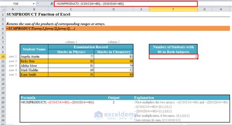 How To Use Sumproduct Function In Excel 4 Examples Exceldemy